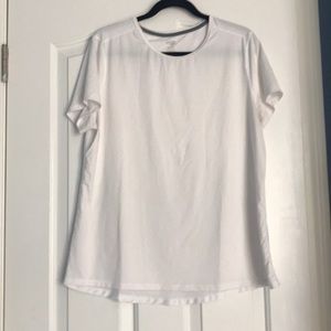 Danskin Now White Exercise Short Sleeve